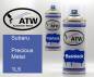 Preview: Subaru, Precious Metal, 1L5: 400ml Sprühdose + 400ml Klarlack - Set, von ATW Autoteile West.